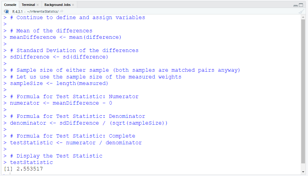 Matched Pairs: Example 1-11