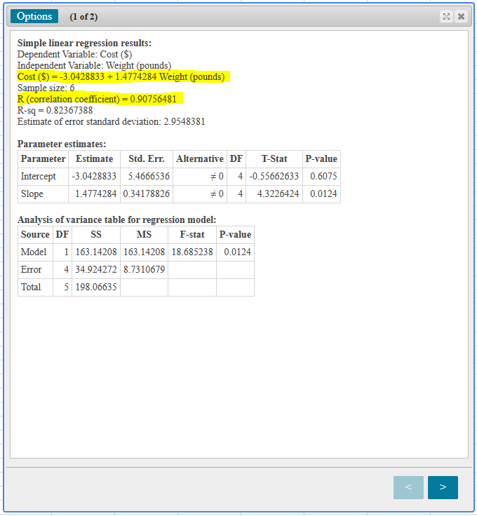 Linear Regression: Step 3