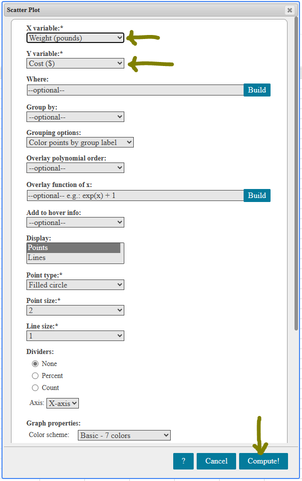 Scatter Diagram: Step 2